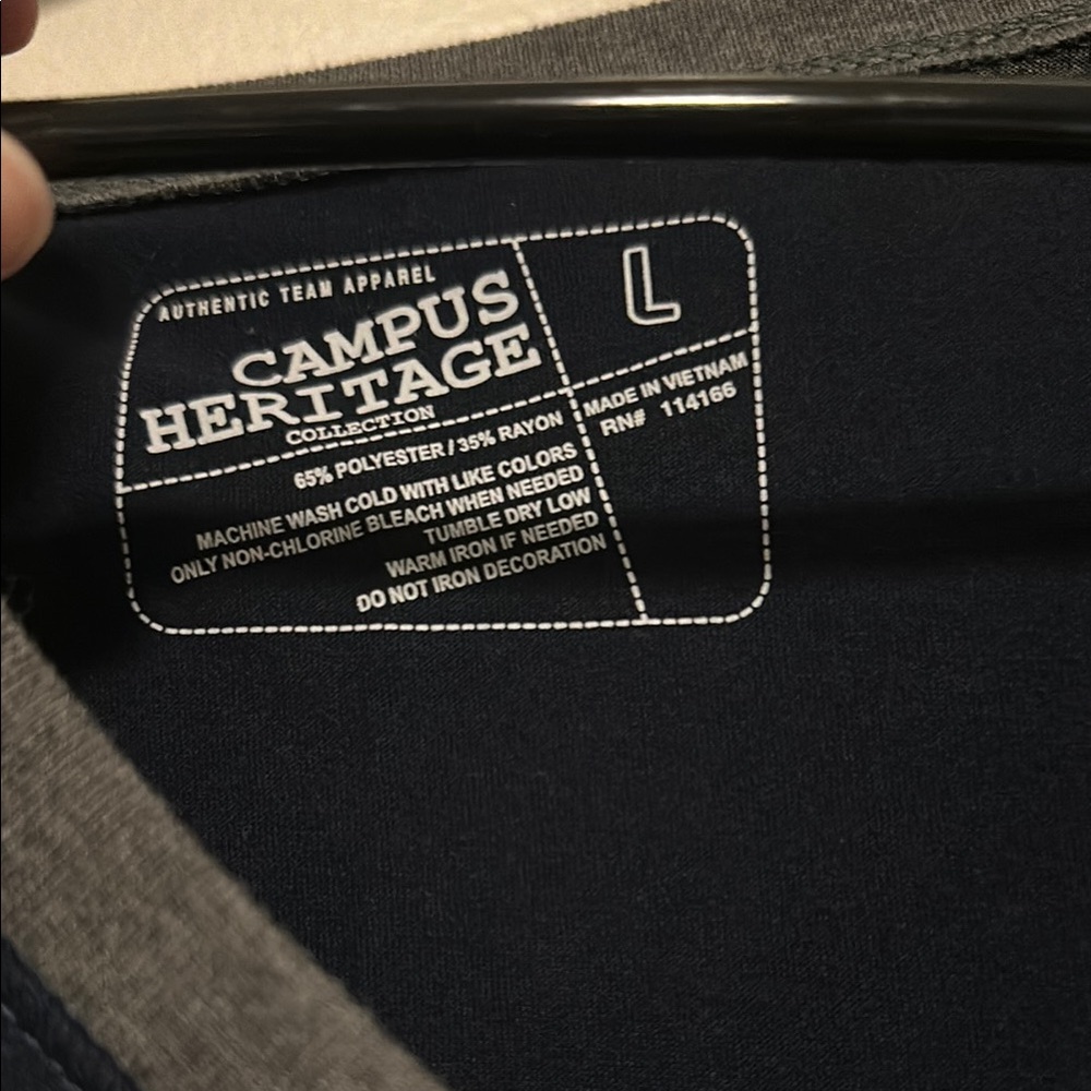 Campus Heritage Blue and Gray Cap Sleeve T-Shirt - Picture 3 of 3